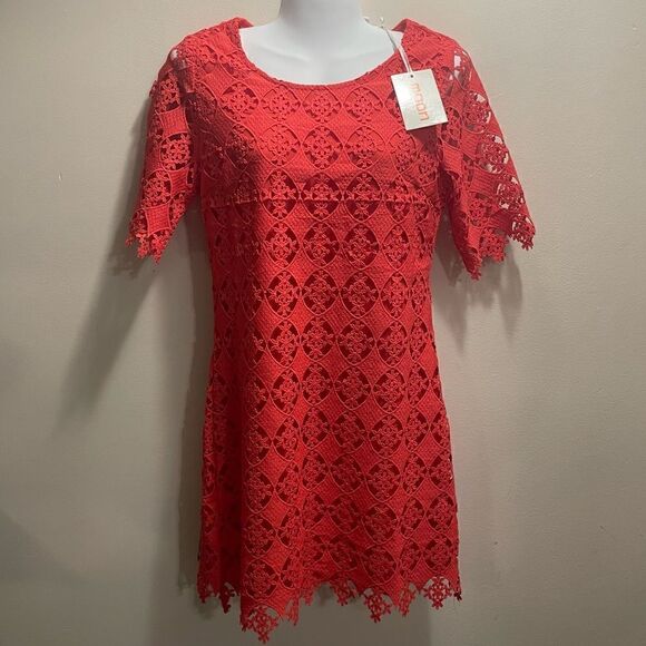 New Moon Lace Knee Length Dress Small - Picture 1 of 6